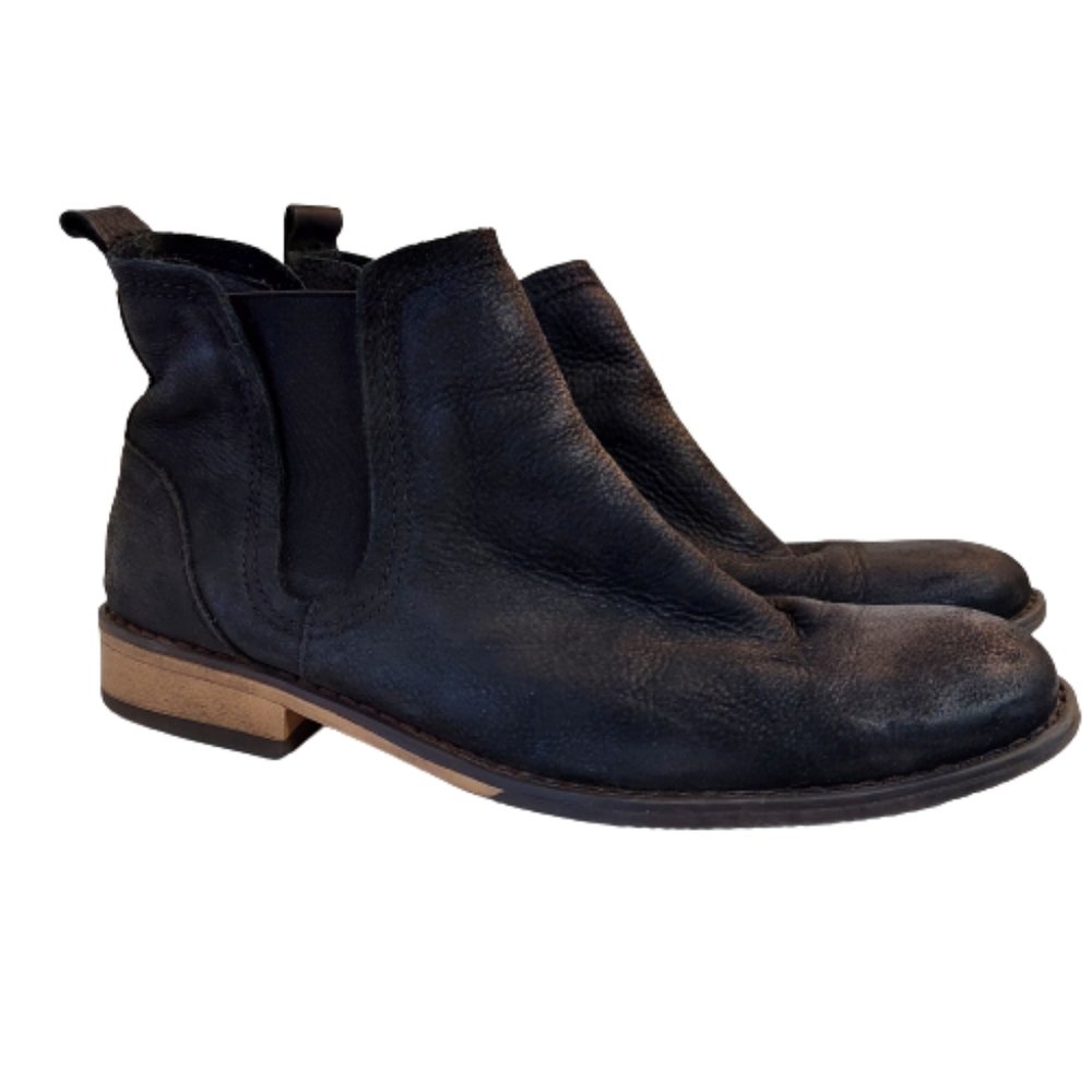 J75 by Jump MacBride Black Leather Men's Boots